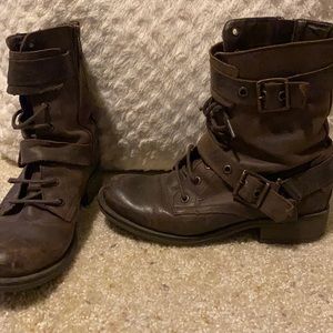 Guess combat boots! So comfortable!